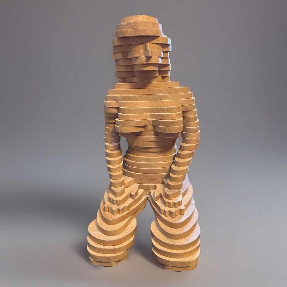 Surrealist 3D Jointed Wood Female Sculpture By Reuben H Karol. USA , 1990’s
